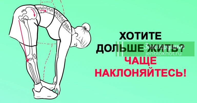 Хочешь жить дольше. Чаще наклоняйся